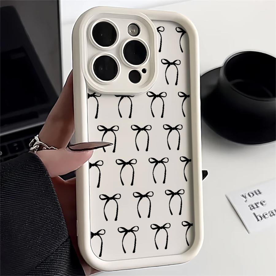 Cartoon Bow Case for iPhone 17 Pro Max 17e 12 Pro 14 11 13 16 15 Plus Air Phone Cover