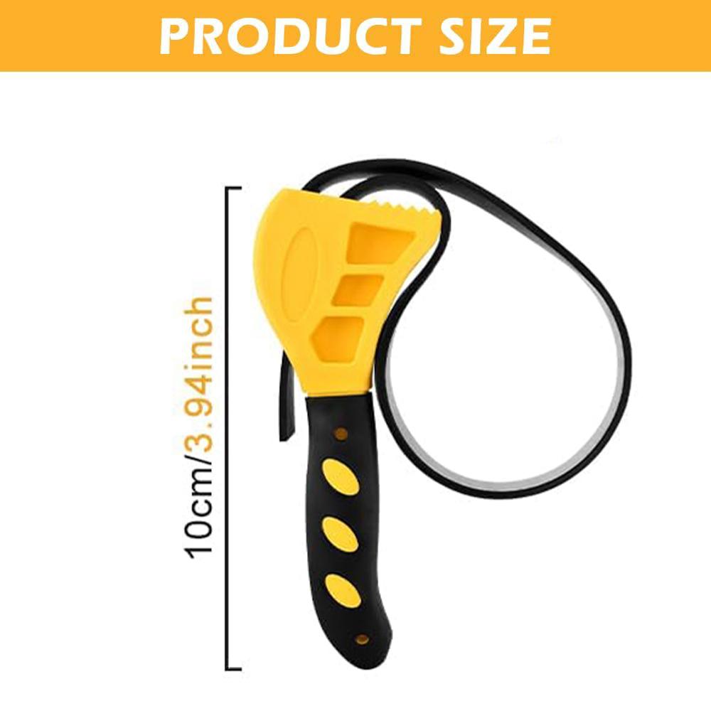Adjustable Strap Wrench, 6 Inch Strap Wrench Plumbing, Rubber Strap Wrench, Water Oil Filter Pipe Wrench for Plumbers