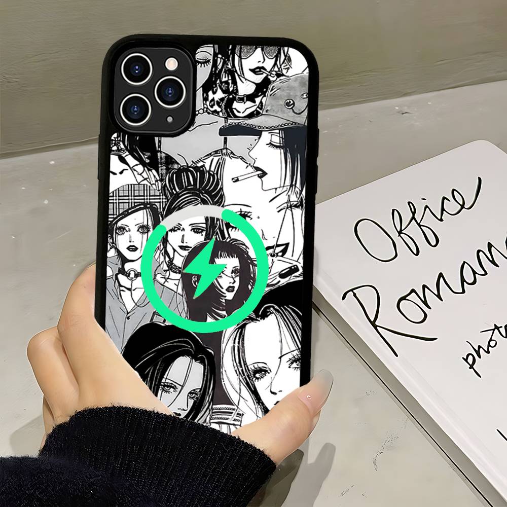 Comics Oosaki Nana Hot Japan For Magsafe Magnetic Phone Case Wireless PC+TPU For IPhone 11 12 13 14 15 16 17 Pro Max Plus