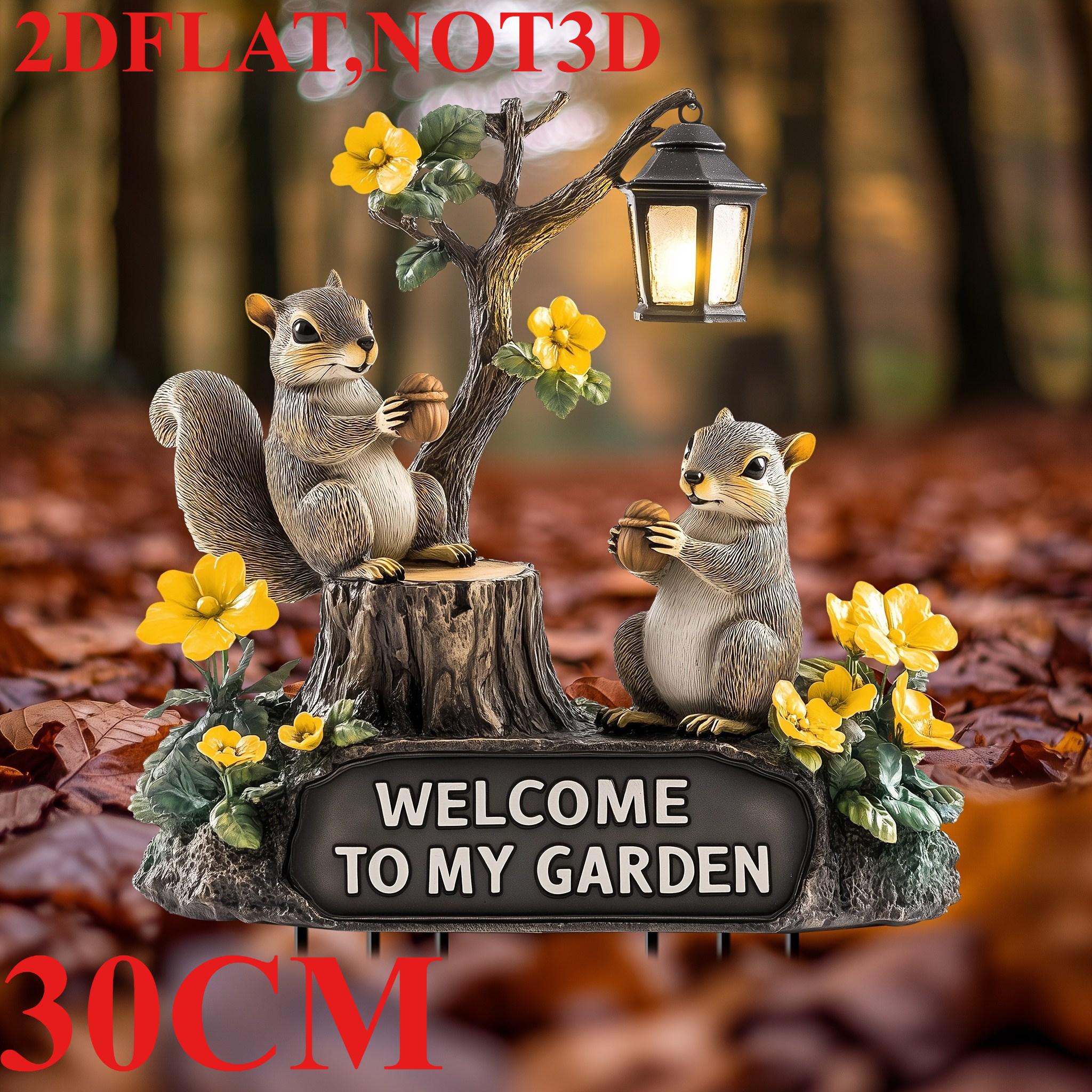 

Милая белка, 2D плоский акрил, украшение, подходит для сада, газона, горшечного растения, улицы, Рождества, Хэллоуина 30cm