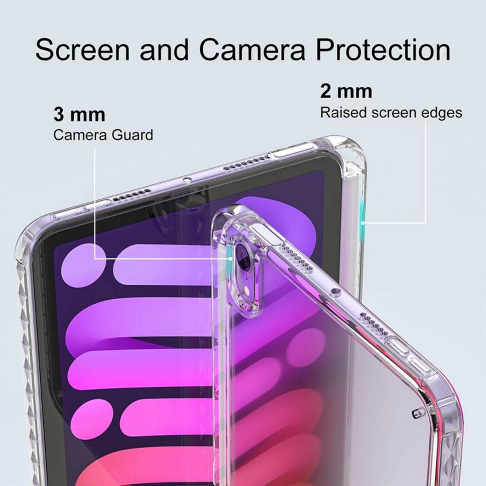 For iPad mini (2024)/(2021) Case Corner Protection Clear Acrylic+TPU Tablet Cover