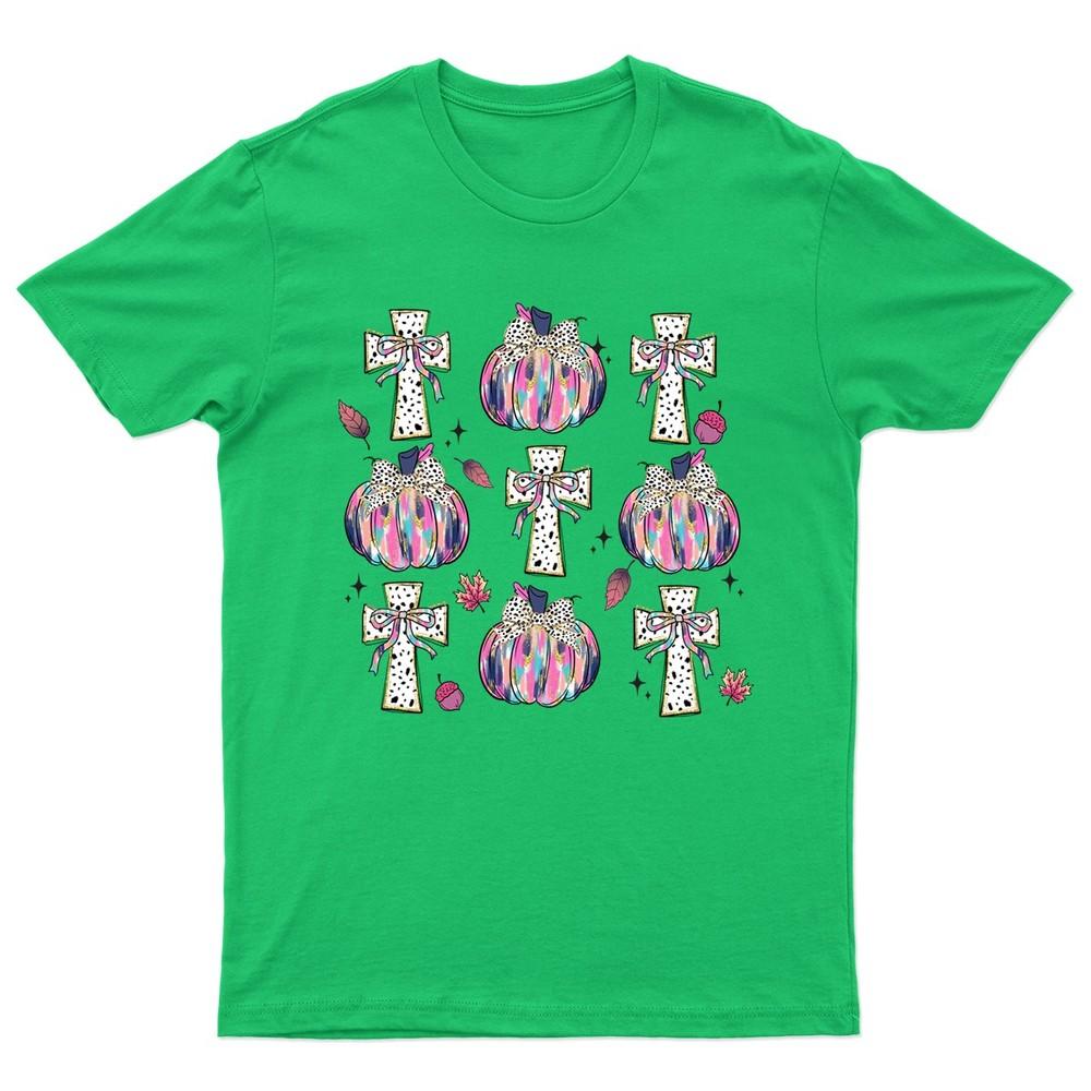 Fall Autumn Pumpkins Crosses TShirt Unisex Gift Retro Funny Unisexs Vintage S