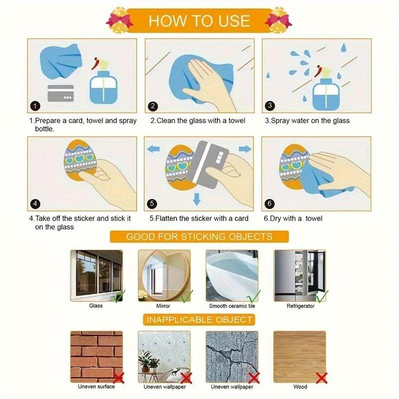 2/4Sheets Christmas Window Clings Decorations Cute Funny Double-Sided Static Stickers,with Blue Frozen Winter Pattern Wallpapers