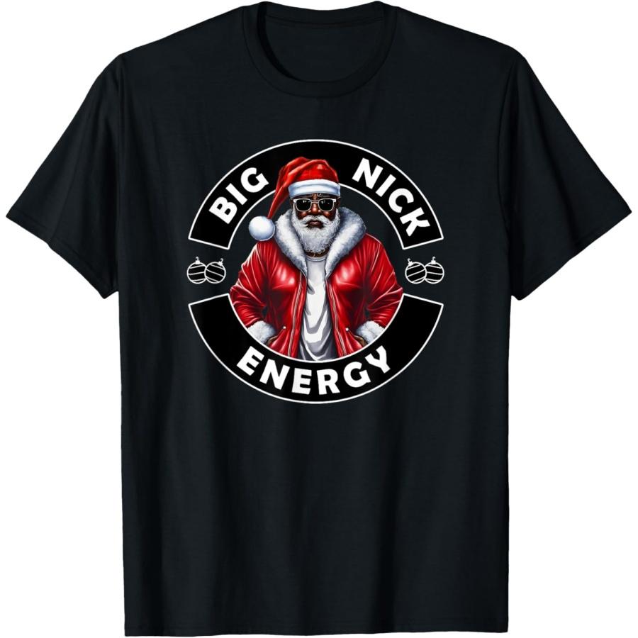 

Santa Claus Strong Black Man Big Nick Energy Christmas T-Shirt XXXXXL чорний