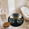 Flower Butterfly,Round Area Rug,Carpet Rug for Living Room Bedroom Sofa Playroom Decor,Non-slip Floor Mat