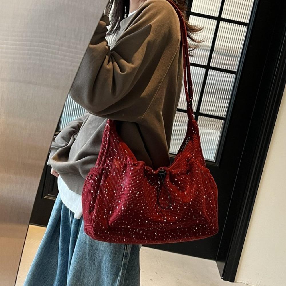 Casual Square Shoulder Bag Soft Sports Crossbody Bag Simple Commuting Tote Bag  Travel