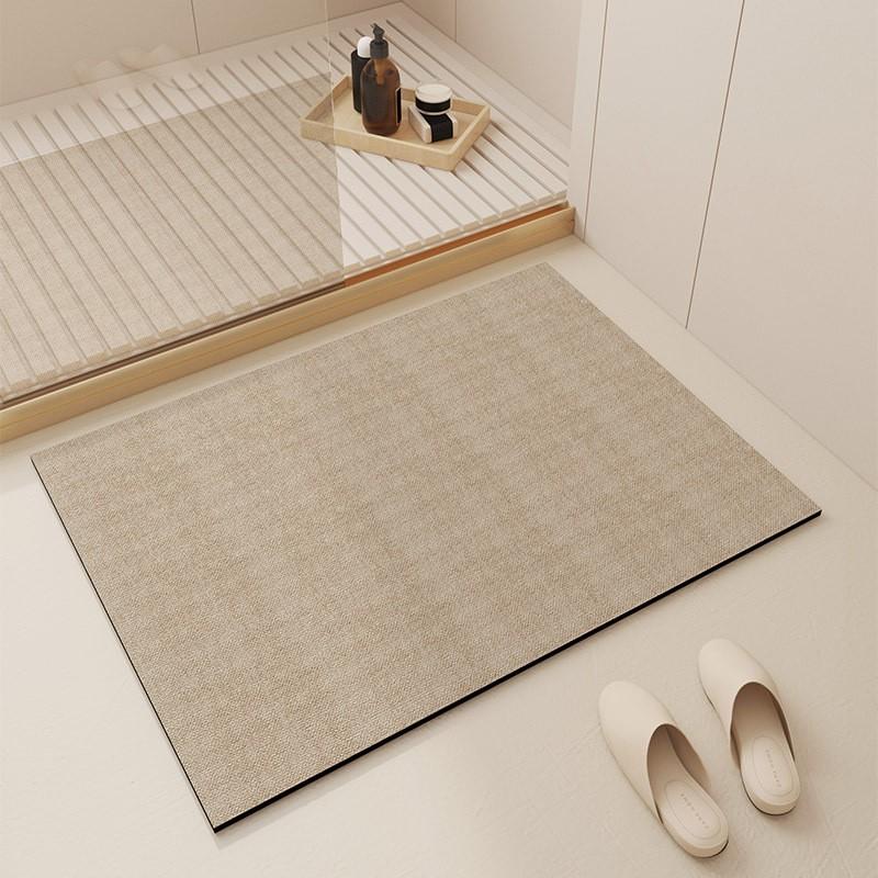 Silica Diatomite Bath Mat Absorbent Fast Drying Non Slip Floor Rug Bathroom Entrance Modern Minimalist
