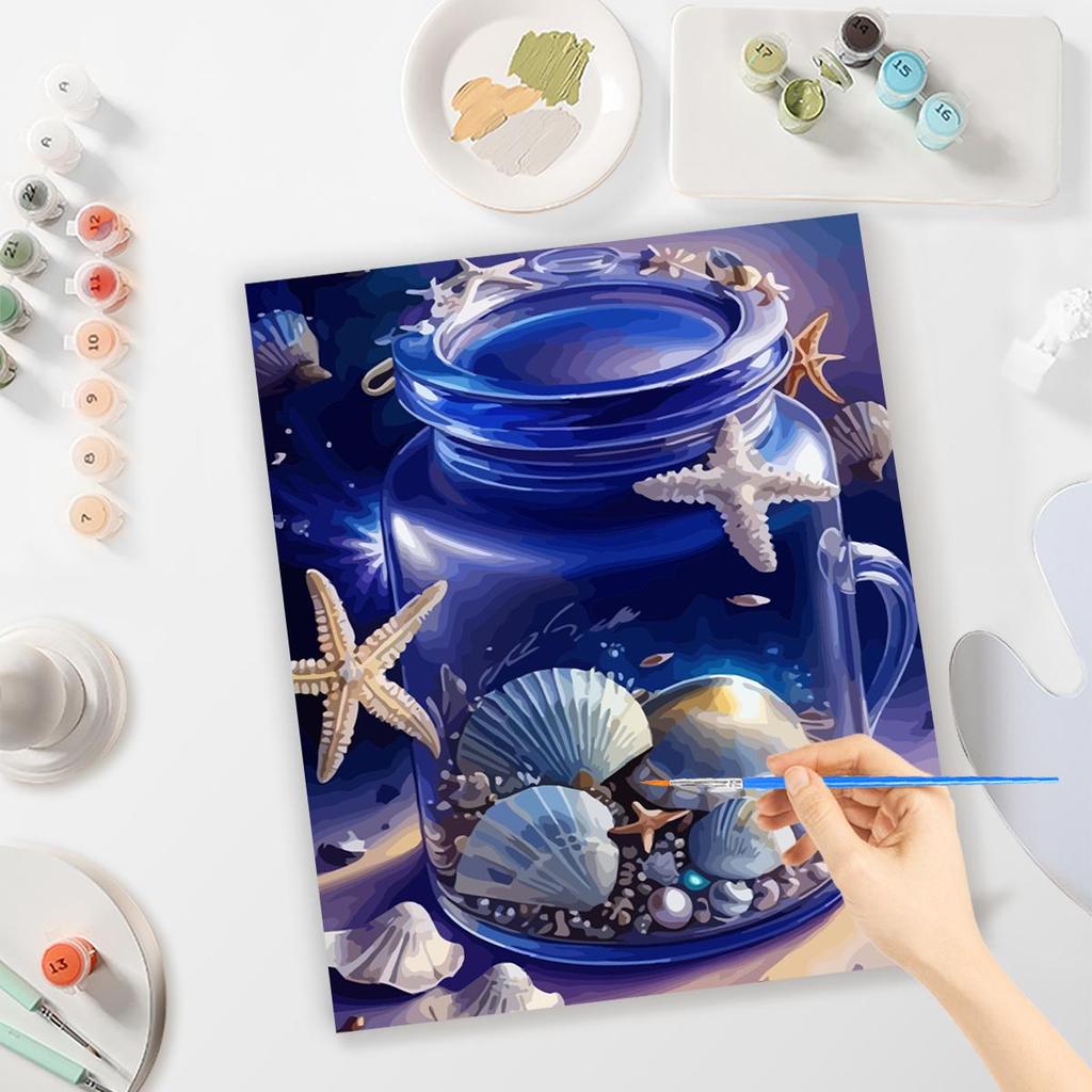 Frame Diy Painting By Numbers For Adults Kits Glass Bottles Handpainted Starter Kit For Home Decors 40x50cm