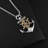 Retro Anchor All-match Compass Rudder Jewelry Pendant Necklace