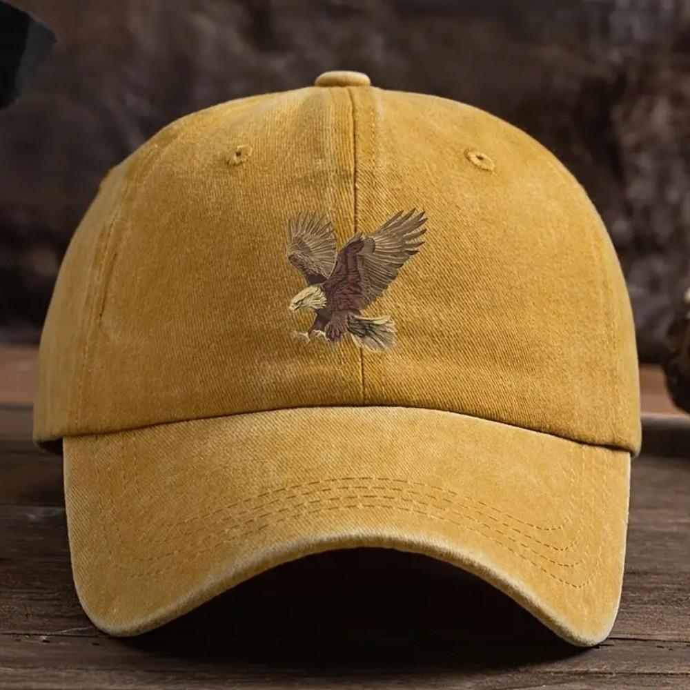 Adjustable Eagle Print Baseball Cap  For Man Women Hiking Fishing Vacation Exploration