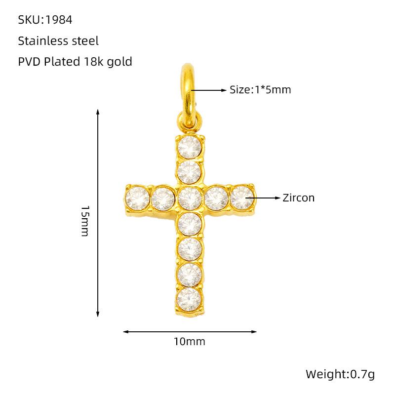2026 European and American Diamond-inlaid Cross Pendant Ins Style Fashion Personalized Necklace Bracelet Jewelry Accessories
