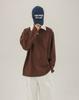 Deoseutoli [8-Count] Minimal Heavy Collared Tee (Brown)