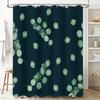Leaf Print Bath Curtain Setgreen Leaves Pattern Shower Curtains For Home Decoration In Dark Blue Perfect Gift Idea For Bathroom