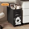 1pc Cute Dog Design Wheeled Mobile Storage Cart - Detachable Office Supplies Under Desk Storage Box, White Handcart with Cute Ca