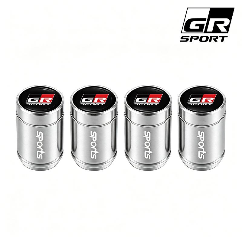 4Pcs Aluminum Alloy Tire Valve Caps Anti Leak Dust Cover Car Wheel Accessory For Toyota Hilux Corolla RAV4 Camry Highlander C-HR