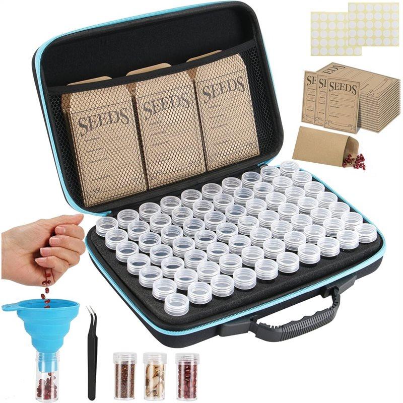 

Garden Seeds Saver Kit With 20 Seed Envelopes, 70 Slots Seed Storage Organizer, Includes Write Label& Funnel