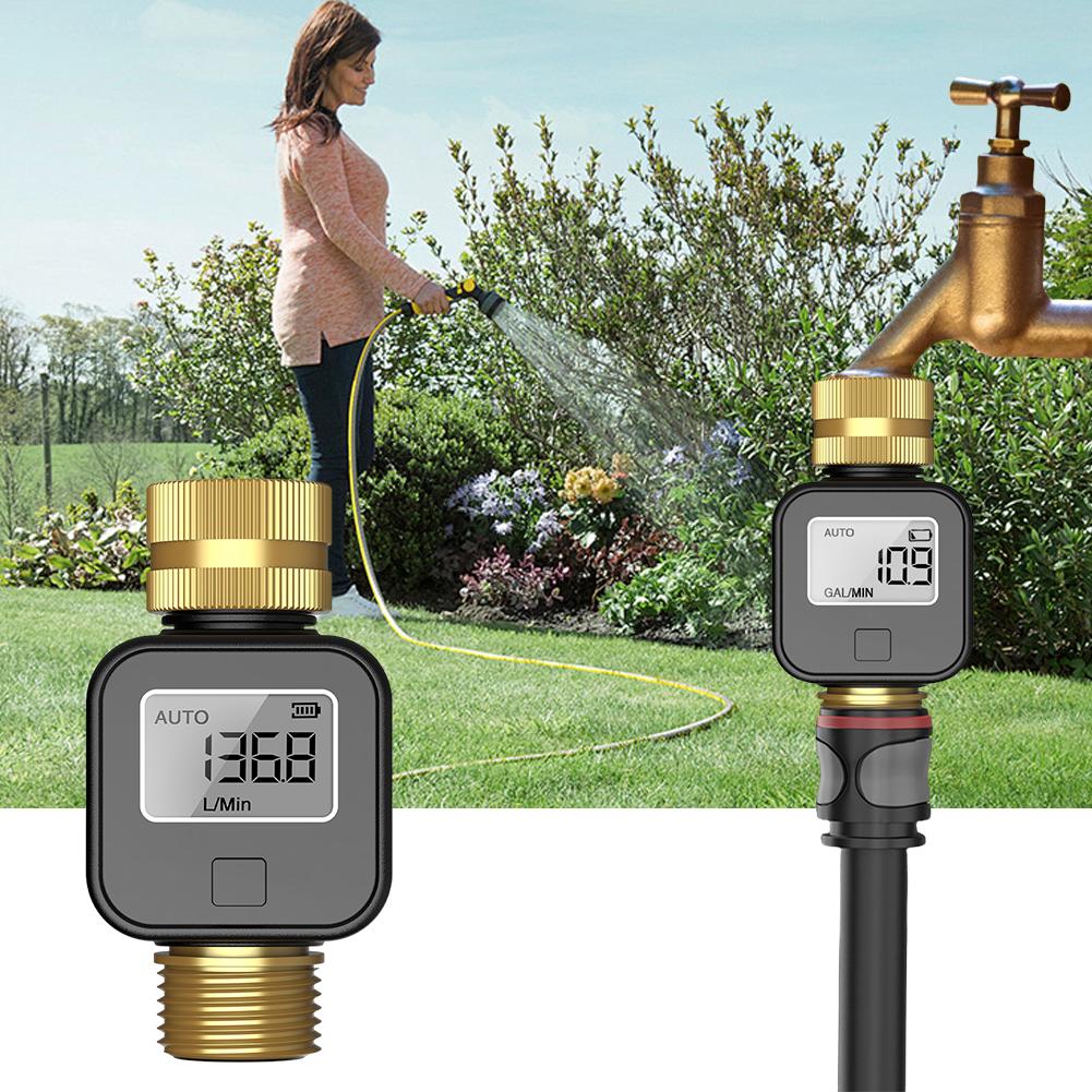 Water Consumption Test Meter IPX5 Waterproof Multifunctional Water Meter Electronic Water Meter Sensor for Outdoor Garden