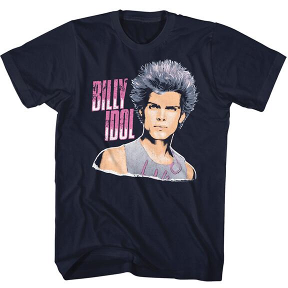 Billy Idol Soft Clouds T-SHIRT Rock Music Mens New Navy Cotton SM5XL  Unisex T-Shirt XXXXL