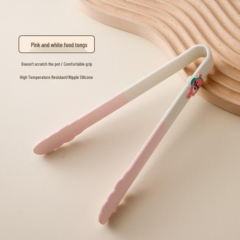HAOLISUO Silicone Cartoon Baby Food Tongs