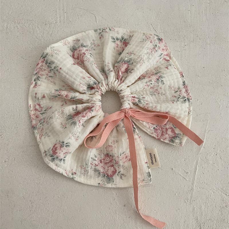 4Layers Cotton Gauze Baby Bibs Toddlers Newborns Printing Ruffle Feeding Burp Cloths Apron Baby Saliva Towel Drool Bib