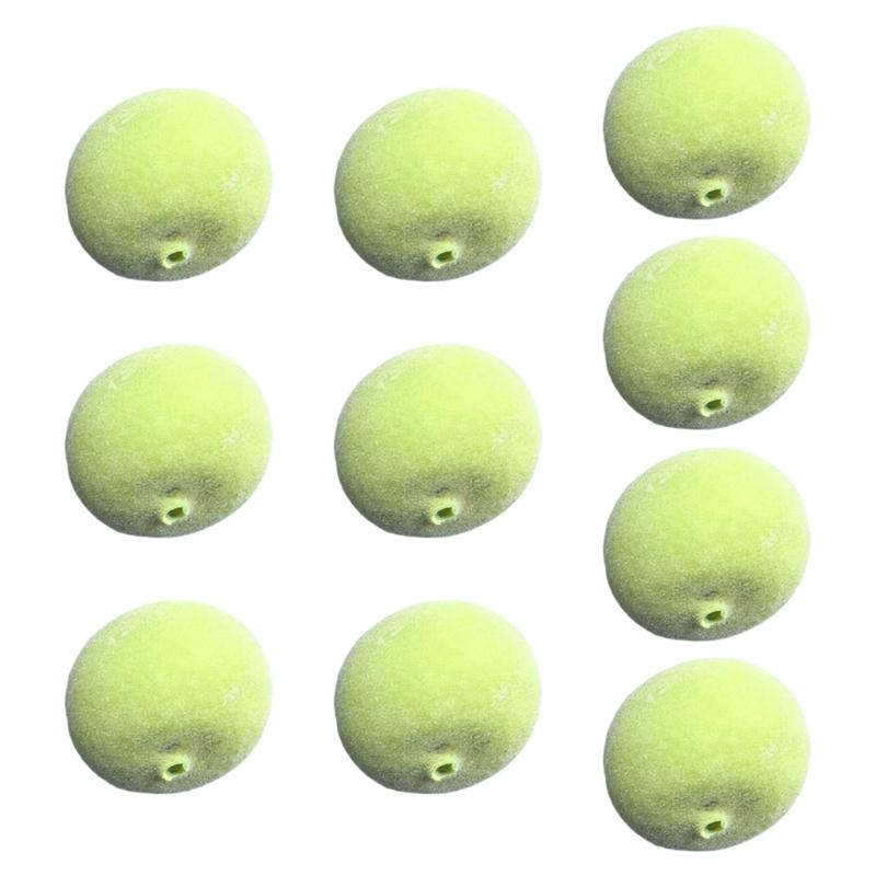 

10PC Realistic Foams Fruit Replicas Artificial Green Plum Durability Decorative Centerpieces Arrangement Artificial Fruit