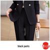 Wine Red Petite Women's Professional Suit Set for Broadcasters and Art Exams