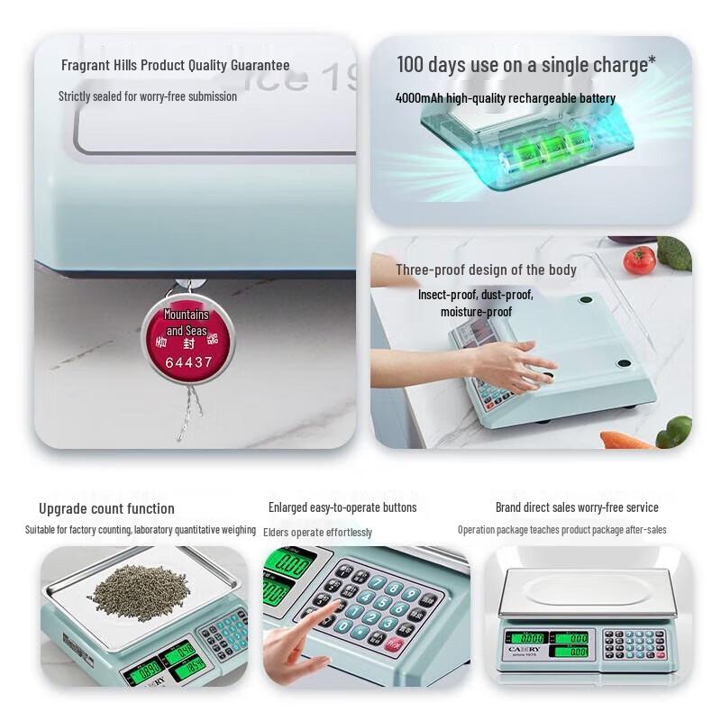 CAMRY 30kg Commercial Electronic Platform Scale (CN version)
