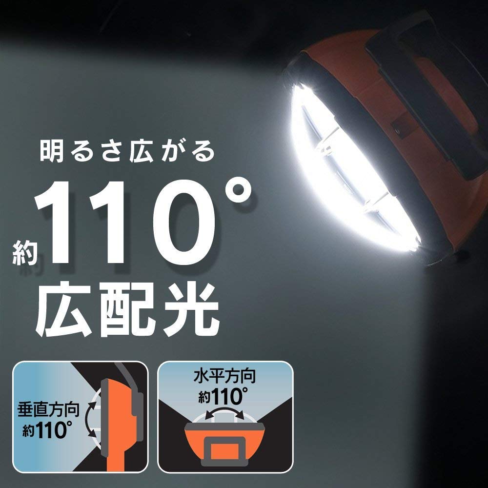 IRIS OHYAMA LED Work Light IP65 Floodlight Work Light Rainproof For Use Clamp Light 2000lm LWT-2000C Insect-resistant Waterproof/Dustproof