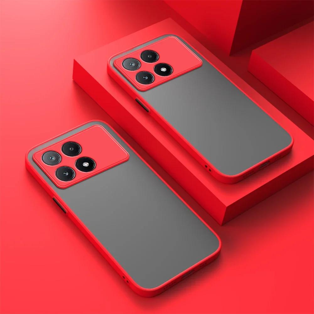 

Shockproof Armor Matte Case For Pocophone Poco F6 Pro M6 X6 X5 F5 X3 NFC M5 M3 F3 F4 GT C40 C3 4G 5G Soft Bumper Hard Cover For Poco M6Pro 4G