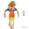 Cute Scarecrow Halloween Decorations: Small & Medium Pumpkin Lanterns for Bar, Party, Haunted House, and Pastoral Themes.