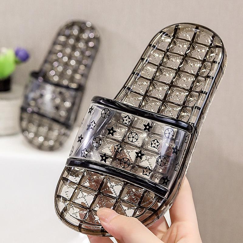 

Crystal-Clear Parent-Child Summer Slippers: Men s Trendy Indoor Sandals Size 36-37 чорний