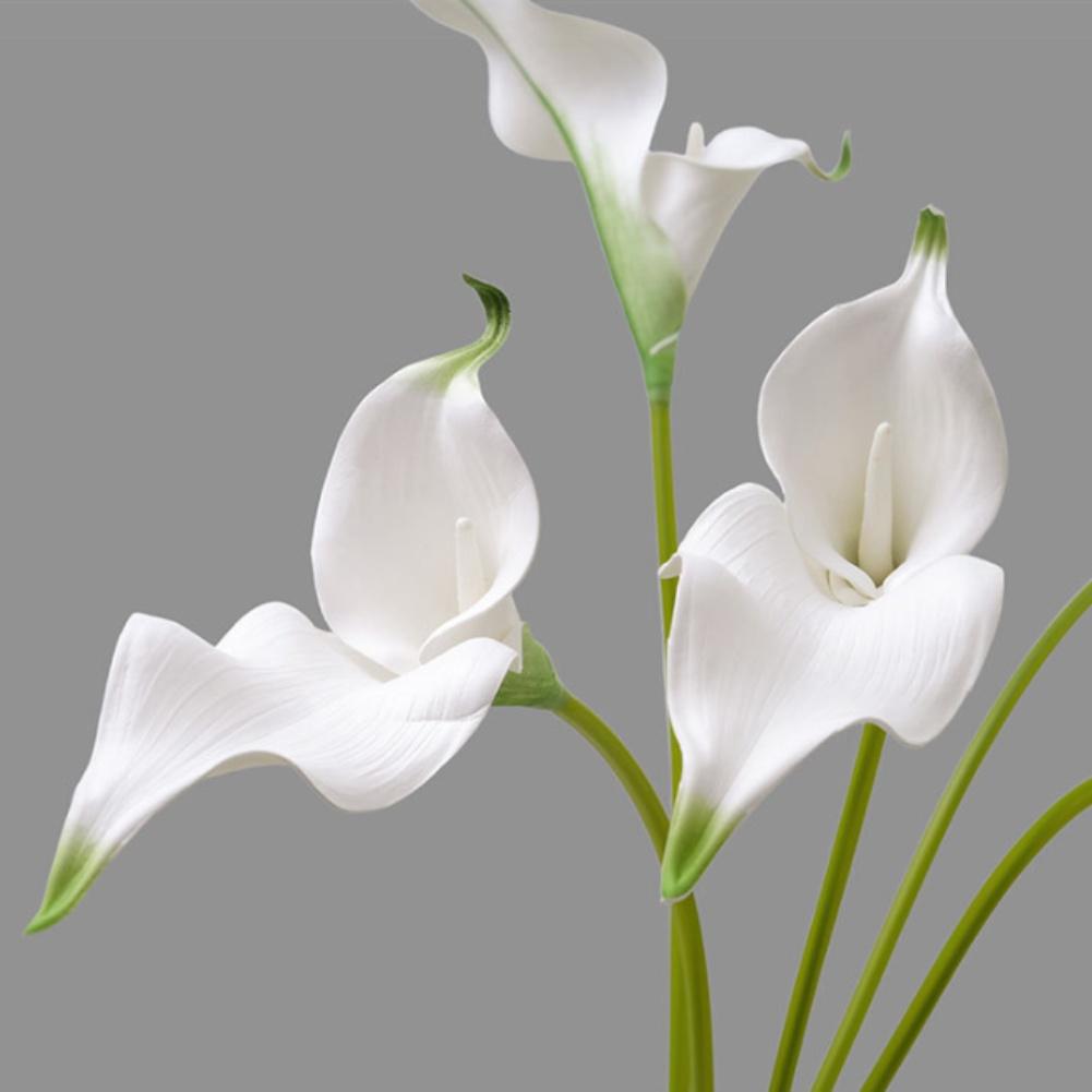 10pcs Artificial Flowers Centerpiece for Dining Table EVA Plastic 56cm Tall Stems Lifelike Calla Lily Realistic Texture