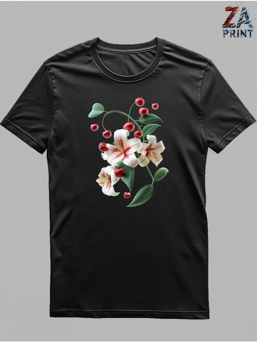 Flower print T-shirt 4XL