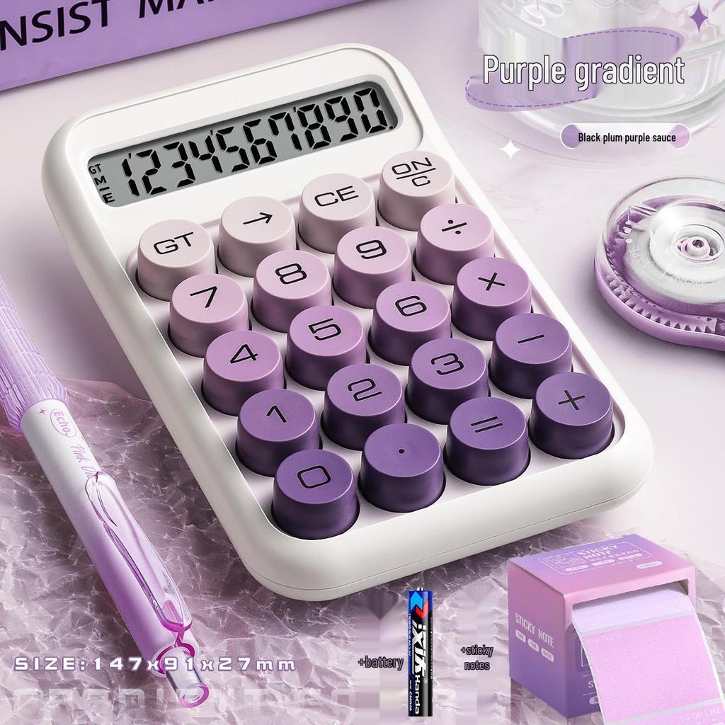 Gradient Goddess Multifunctional Office & Exam Calculator with Flexible Keyboard