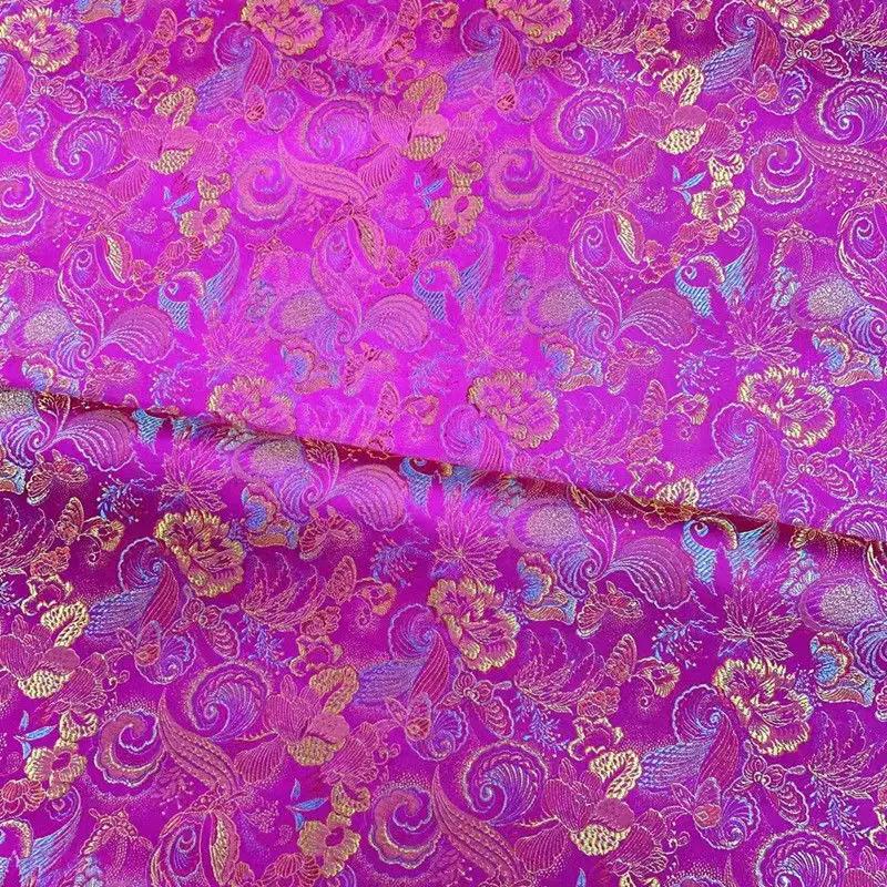 Printed Fabric DIY Handmade Clothing Fabrics Chinese Style Vintage Jacquard Needlework Abrasion-resistant Background Material