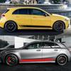 Car Hood Decal Side Stripes Skirt Sticker For Mercedes Benz A Class A45S W177 V177 A35 A45 W176 AMG DIY Decoration Accessories