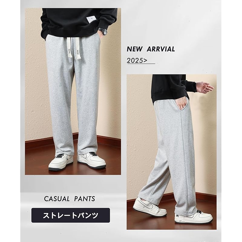 [hxsonw] Pants Men's Long Pants "Three Types of Pants Hems" Sweatpants Jogger Pants Golf Pants Casual Hakama Pants Cargo Pants Waist Elastic Big Size