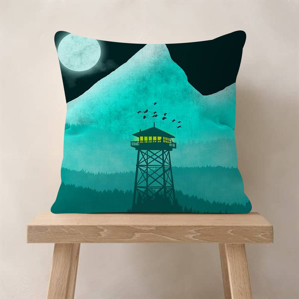 Firewatch Moon Mountain Forest Pillow Anime Pillow Sofa Bed Head Pillow Cover Cushion Cover Fashion