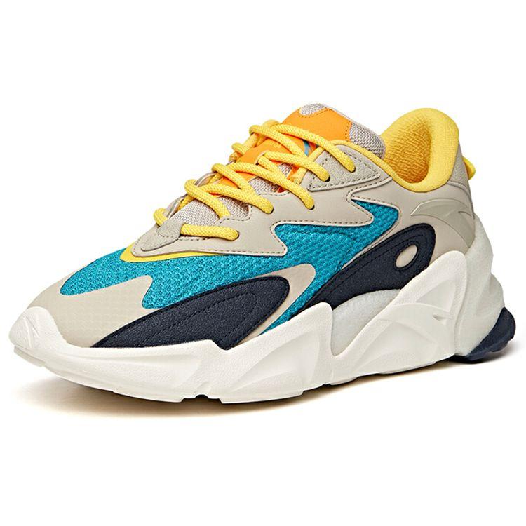 Anta Pulse Lifestyle Series Fabric Synthetic Leather Retro Shock Absorption Non-Slip Wear-Resistant Low-Top Sports Casual Shoes 912048850-1