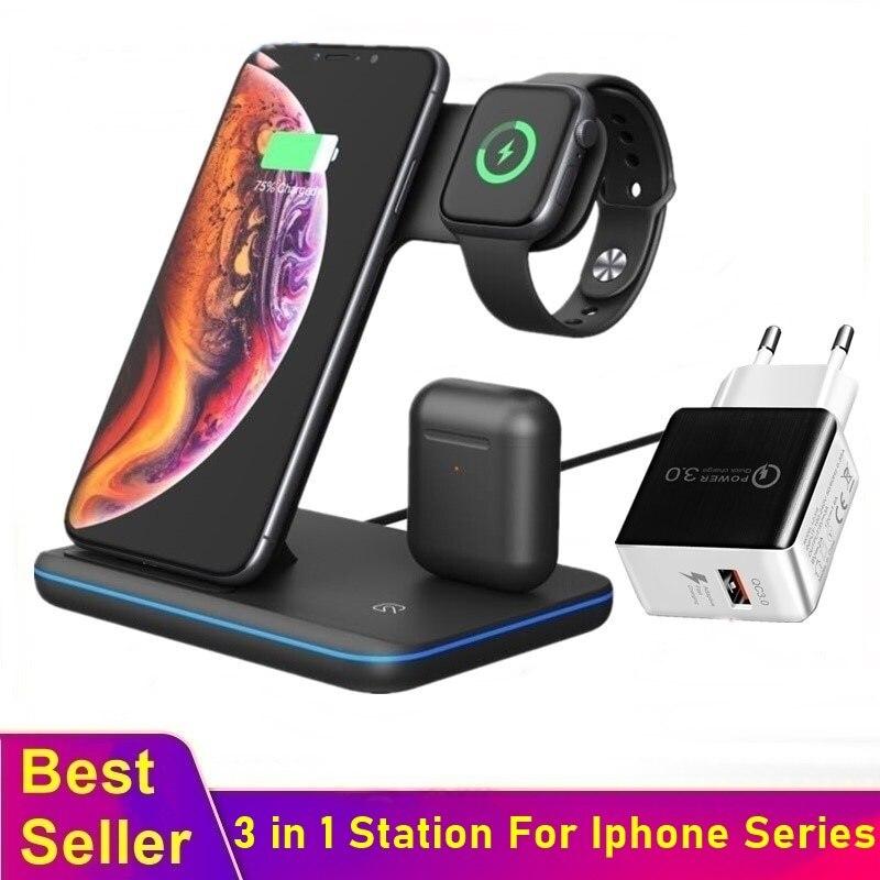 Buy Tongdaytech 15W Qi Wireless Charger For Iphone XS 8 11 12 Pro Max Fast  Charger Station For Apple Airpods Pro Watch 6 5 4 3 2 1 at affordable  prices — free shipping, real reviews with photos — Joom