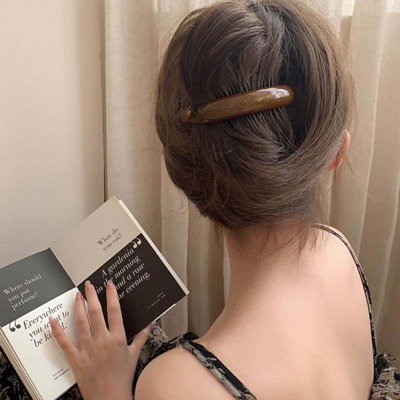 High-end Oval Duck ClipElegant Hair Clip Ponytail Buckle Clip Updo Grappling Clip and Hair Accessory