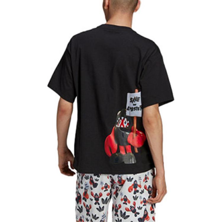 adidas Originals Artist Tee Ss With Lobster Print On The Back Men Tops Black HA4684