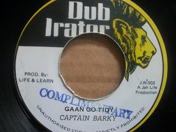 

7inch Record CAPTAIN BARKEY Gaan Go Tidy JW002 Dub Irator Jamaica Reggae Ska Dub Used