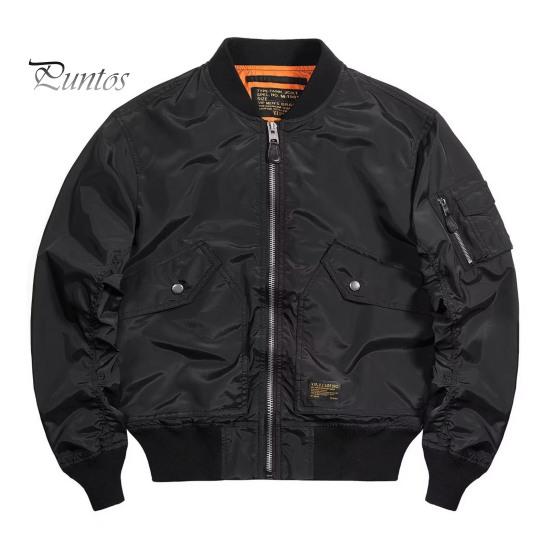 

Мужская куртка с воротником-стойкой, длинным рукавом, застежкой-молнией, бейсбольная куртка, однотонная, эластичный подол, спортивная одежда для активного отдыха с карманами M чёрный