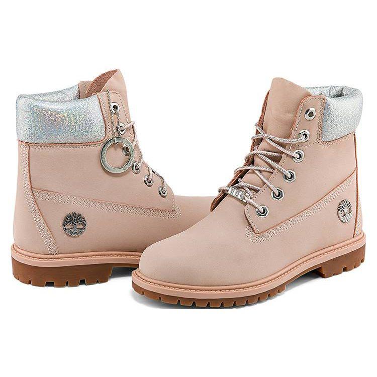 Timberland 6 Inch Outdoor Casual Waterproof Leather Boots Women Boots Light-Pink A2QZNW