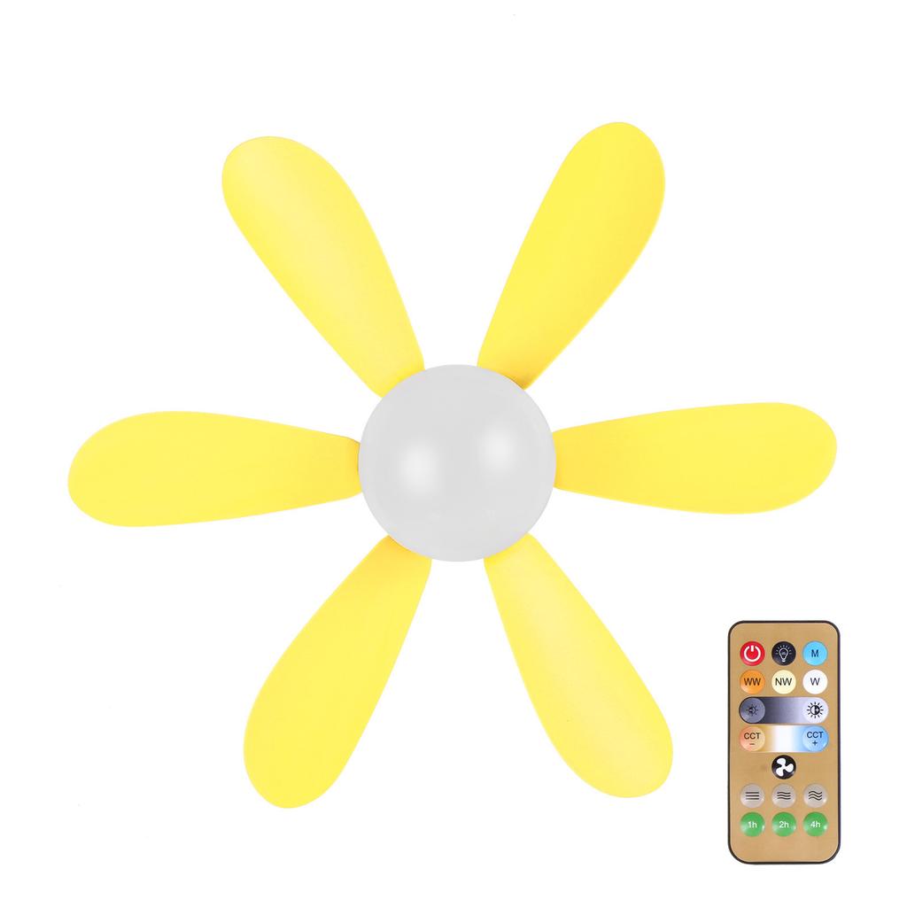 Multifunctional Ceiling Fan with Light, Lamp etachable Fan Leaf with Remote Control 3000K-6500K AC85V-265V