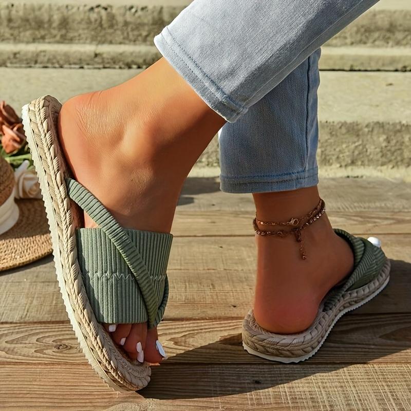 Summer Fashion Women's Slippers, Portable Beach Summer Flat Sandals for Ladies