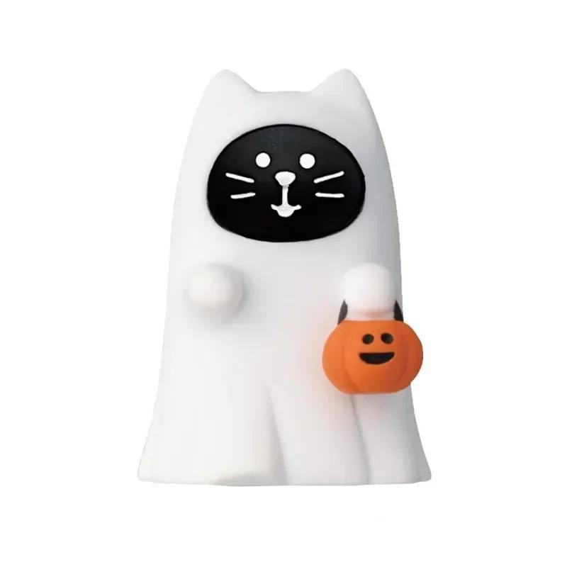 2025 Halloween Pumpkin Japanese Cat Miniature Scene Props Creative Children's Dolls Gift ZAKKA Resin Small Decoration Figurines