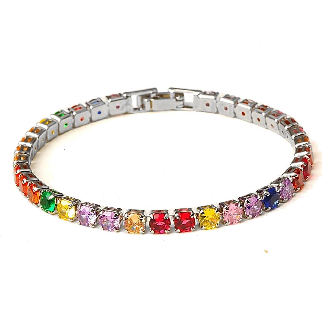 2022 New Fashion Free Shipping Copper Alloy Gold Plated 4MM Cubic Zirconia CZ Diamond Charm Tennis Bracelet for Women