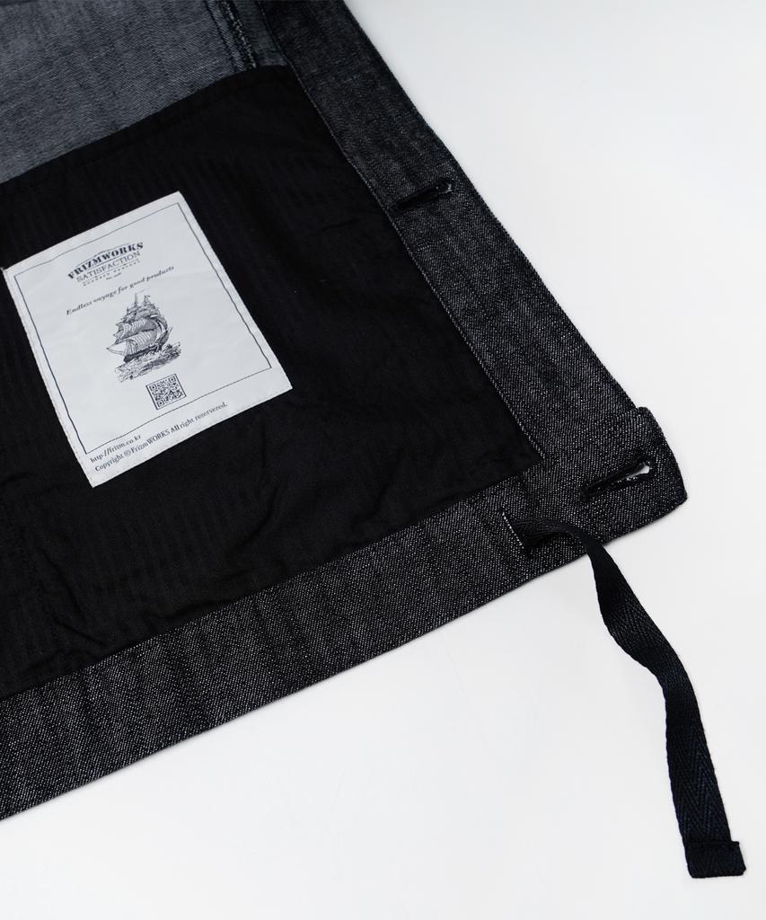Frizmworks Shirring Trucker Jacket _ Black
